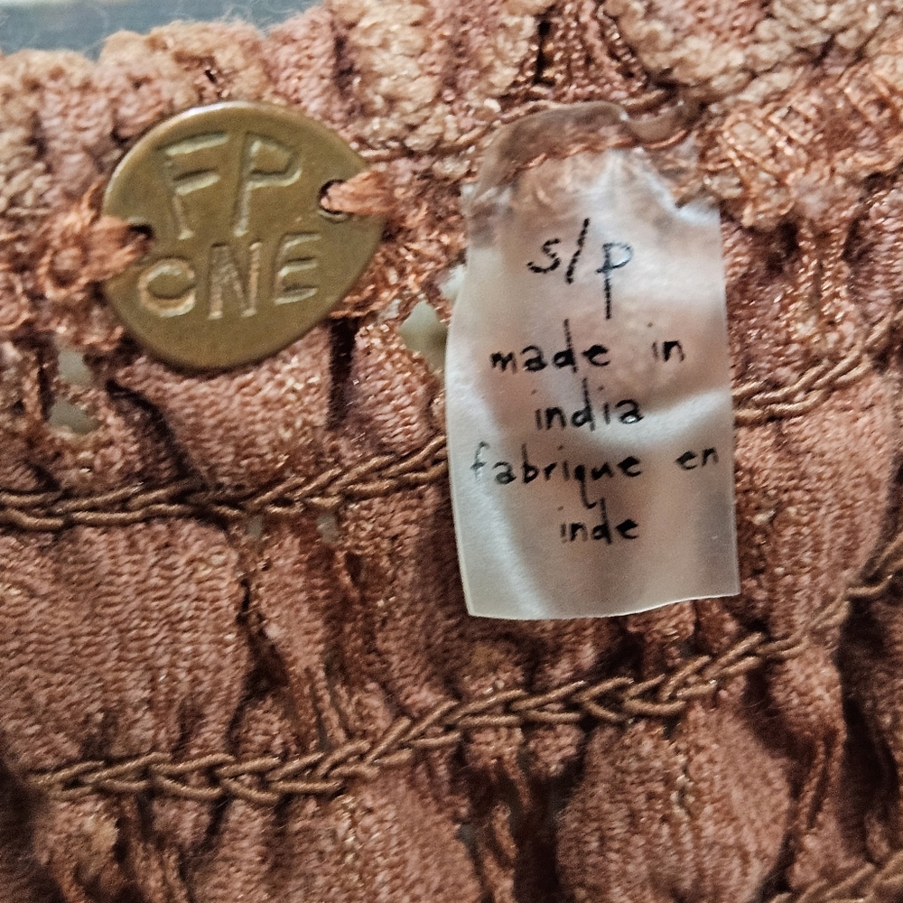 Free People Adella Slip Dress Copper Combo Small - Picture 6 of 10